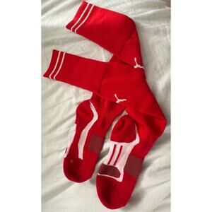 Puma Soccer Socks Red Knee High Athletic Football Futbol Unisex Adult NEW